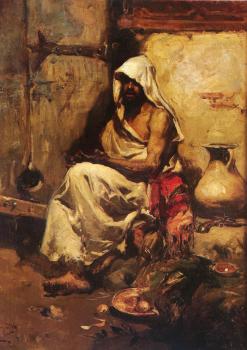 華金 索羅利亞 巴斯蒂達 Un Arabe Examinando Una Pistola 華金 索羅利亞 巴斯蒂達 Un Arabe Examinando Una Pistola